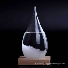 OEM Factory Directly Wholesale Creative Stylish Desktop Droplet Storm Glass Barometer Crafts Storm Glass Weather Forecast Bottle